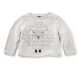 Tea Collection Cozy Knit Sheep Sweater - Gray - 9-12 months